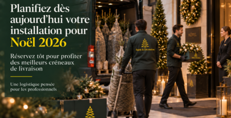 Réservez votre sapin de Noël 2026 à Genève avec Sapin&Décoration. Sapins, décorations, livraison et installation pour entreprises et professionnels.